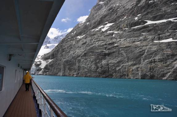 Navegando no Drygalski Fjord, na Geórgia do Sul